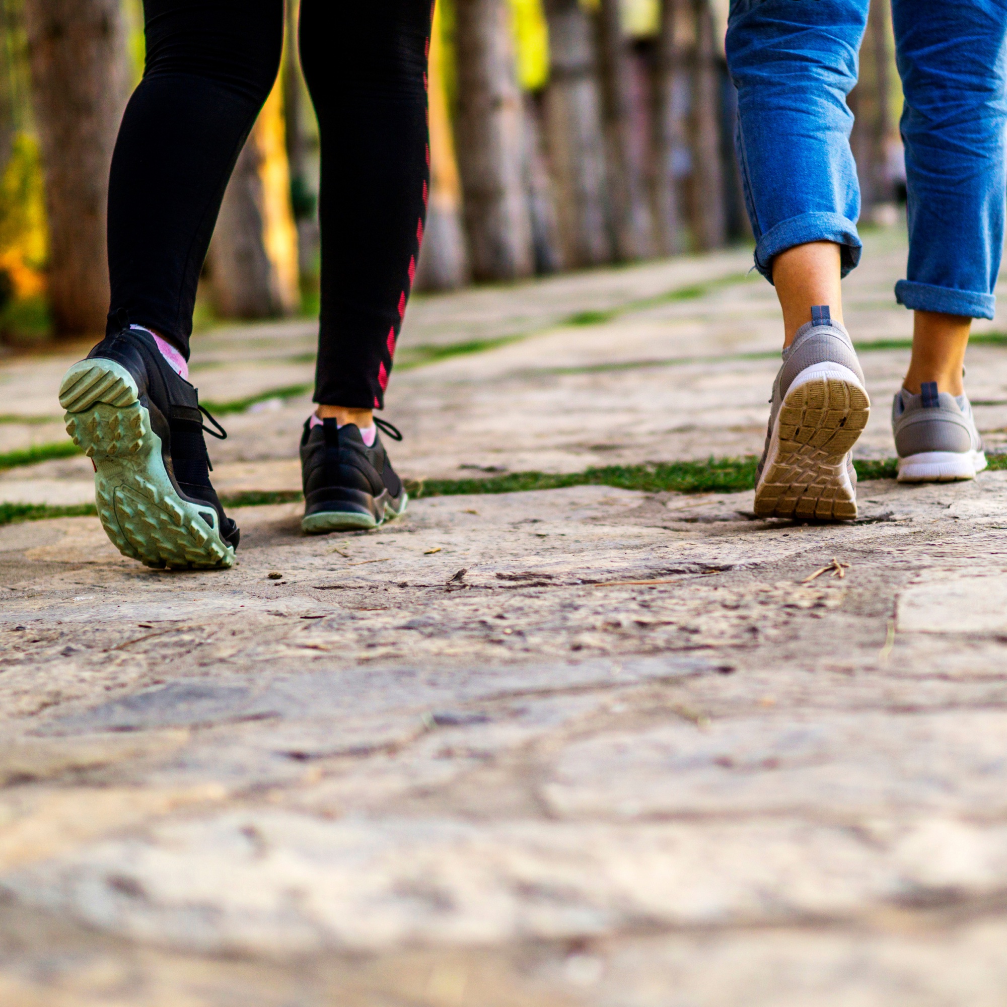 A group of women out walking together in the fresh air