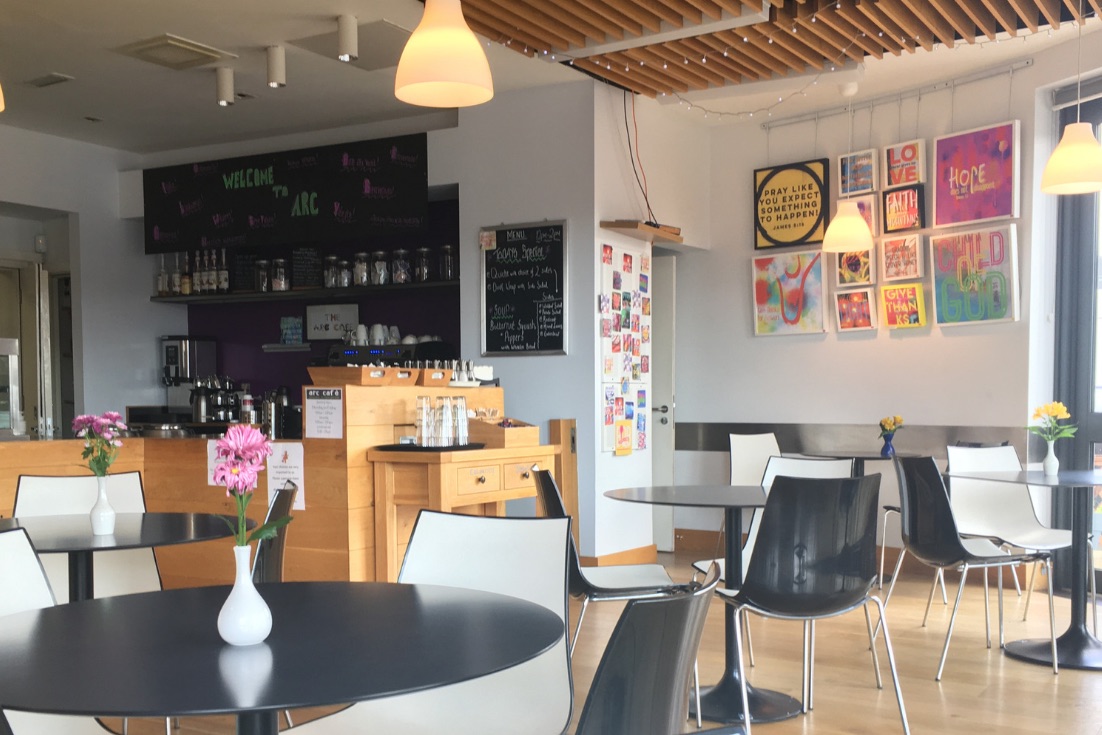 Inside ARC Cafe at Orangefield Church