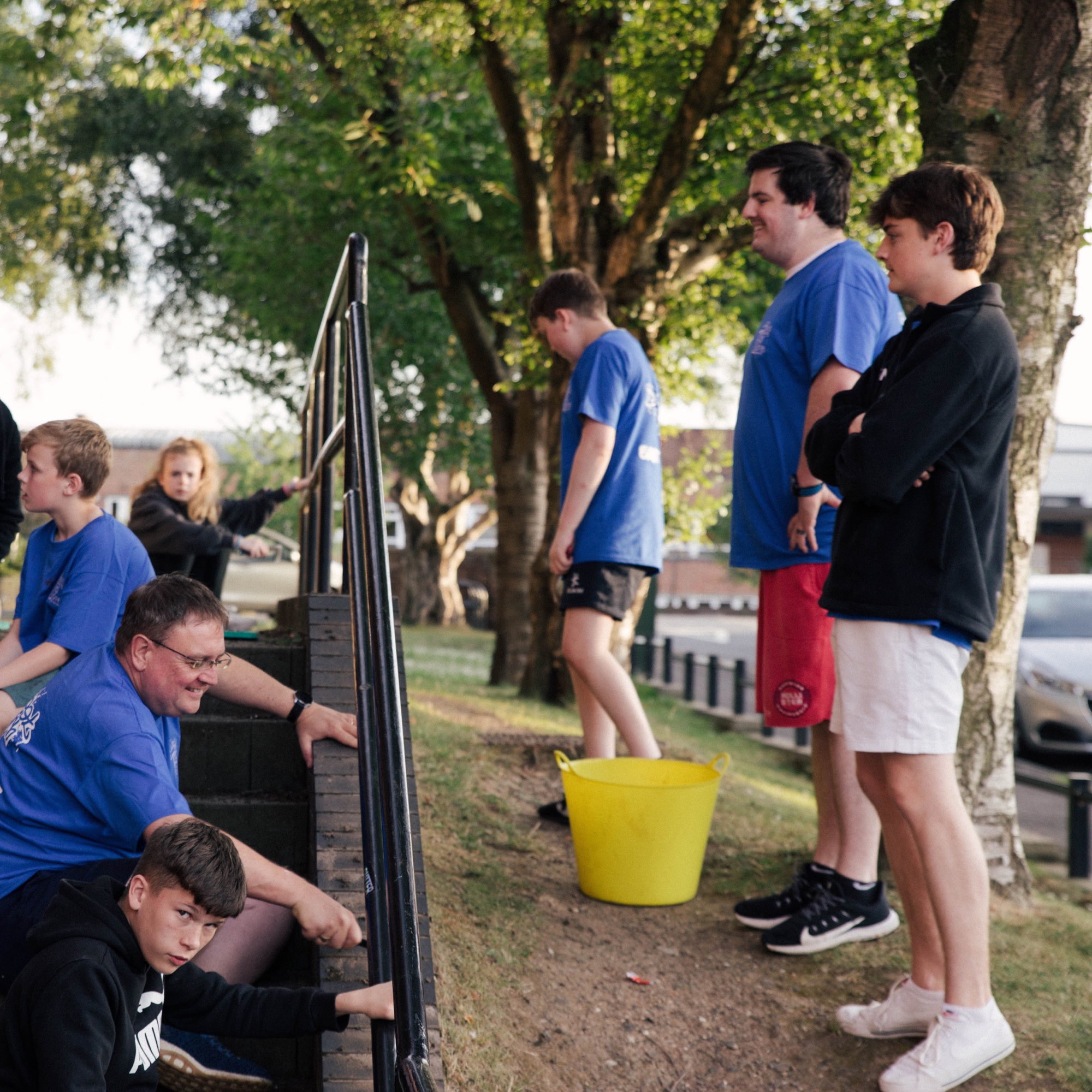 Volunteers tidying community spaces during Streetreach
